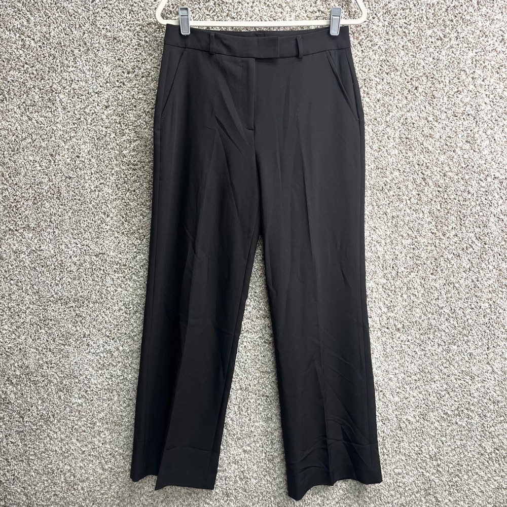 White‎ House Black Market Dress Pants Women's 8 Black Luna Wide Leg
